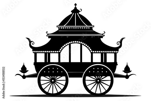silhouette of a carriage
