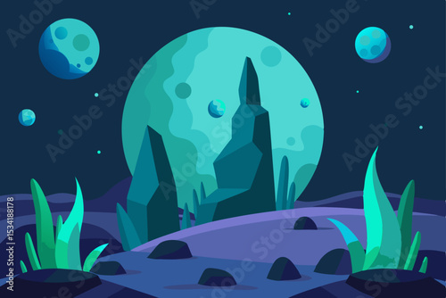 moon and stars
