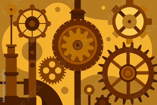 abstract background with gears