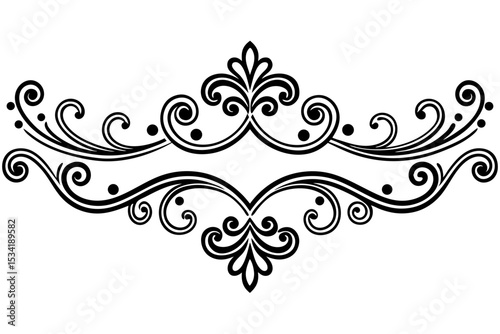Elegant Vintage Divider with Classic Ornamental Swirls
