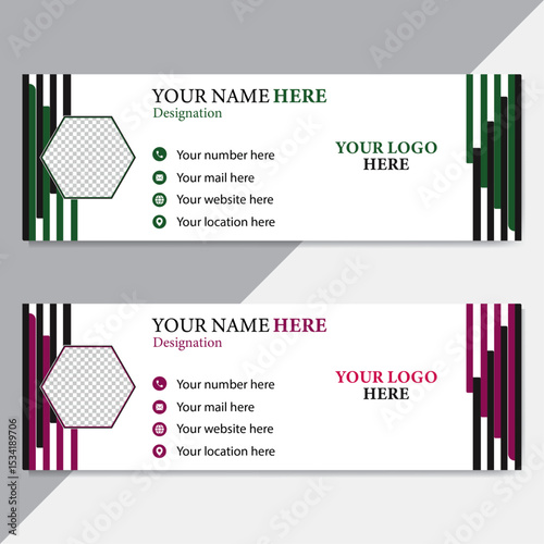  modern corporate and clean Creative email signature Design.