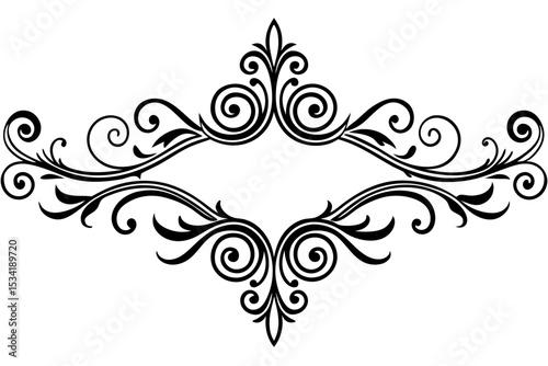Old Style Divider with Artistic Line Embellishments