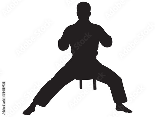 KARATE MAN SILHOUETTE