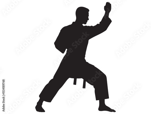 KARATE MAN SILHOUETTE