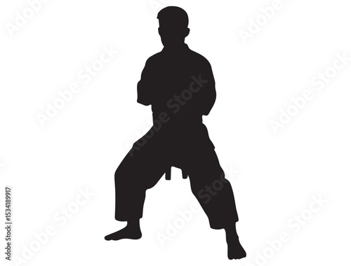 KARATE MAN SILHOUETTE