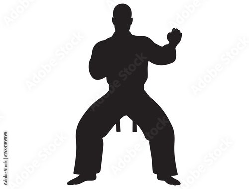 KARATE MAN SILHOUETTE