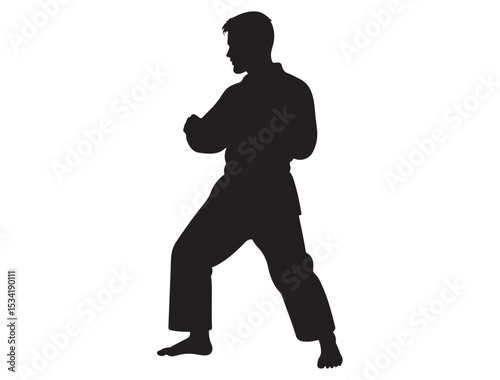 KARATE MAN SILHOUETTE