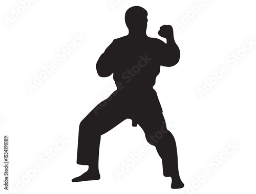 KARATE MAN SILHOUETTE