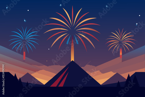 pyramids in the night