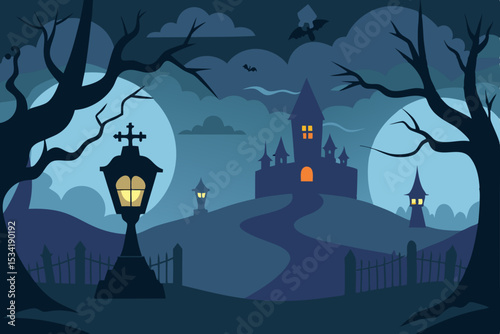 halloween night background