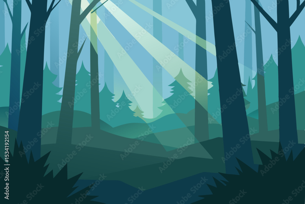 forest in the morning