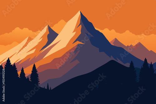 sunrise in the mountains