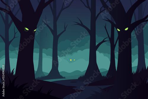 night in the forest