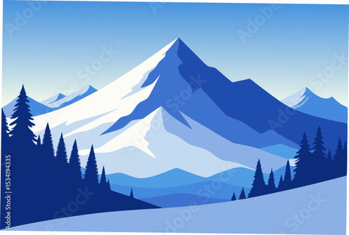 winter mountains landscape