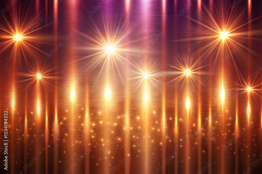 Fototapeta premium Dark Gradient Backdrop with Colorful Torch Light & Smoky Atmosphere