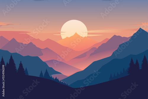 sunrise over the mountains