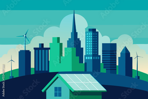 green city skyline