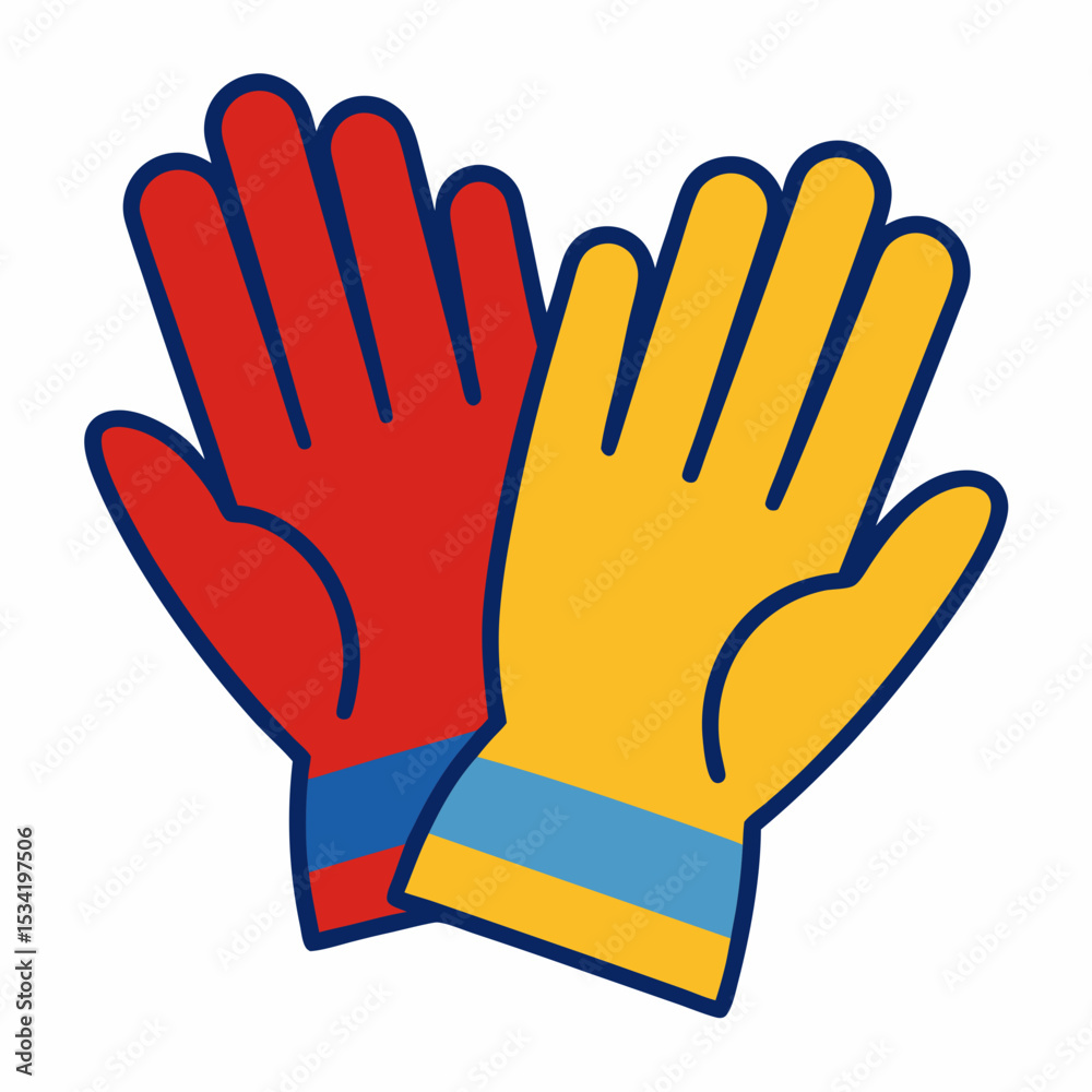 Obraz premium Simple Gloves Vector