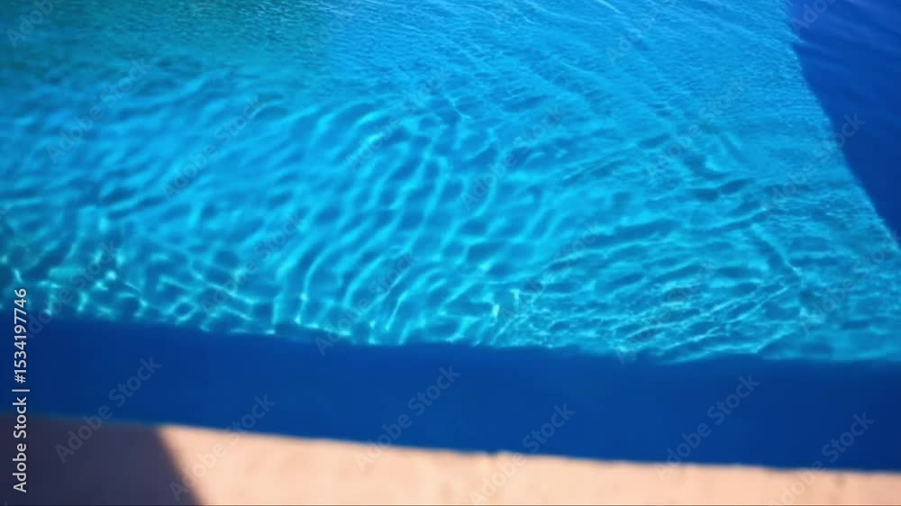Abstrak air berwarna biru di kolam renang, atau pantai laut di latar belakang layar hijau, generative AI