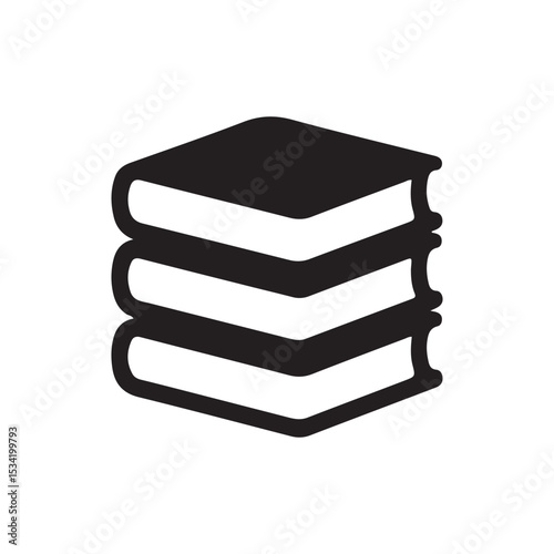 Stack of Books  A Simple Icon Representing Knowledge and Learning