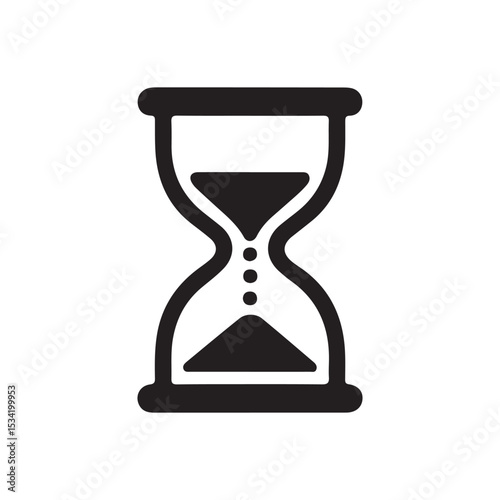 Time Management Hourglass Icon Representing Time, Efficiency, and Productivity