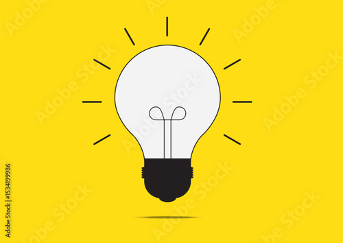 Flat bulb Icon idea vector