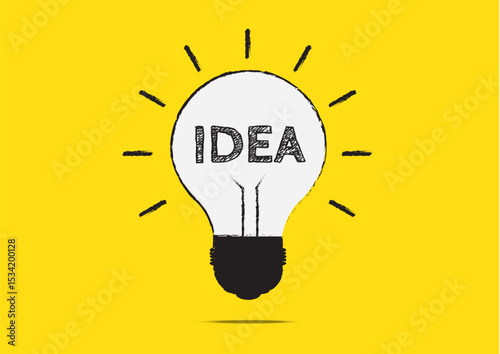 Flat bulb icon idea vector