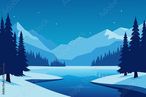 winter mountain landscape