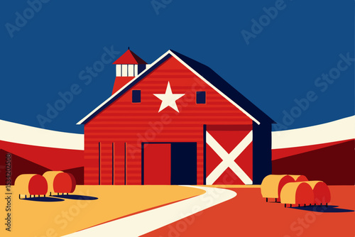 horse and barn