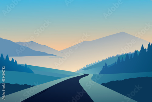 sunrise in mountains