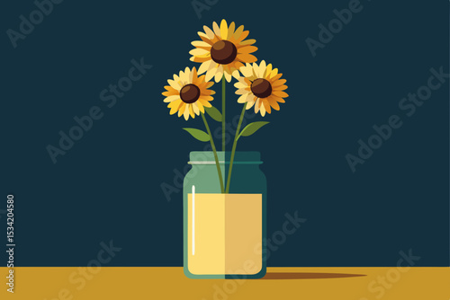 sunflowers in a vase