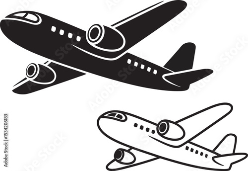 airplane isolated on white background