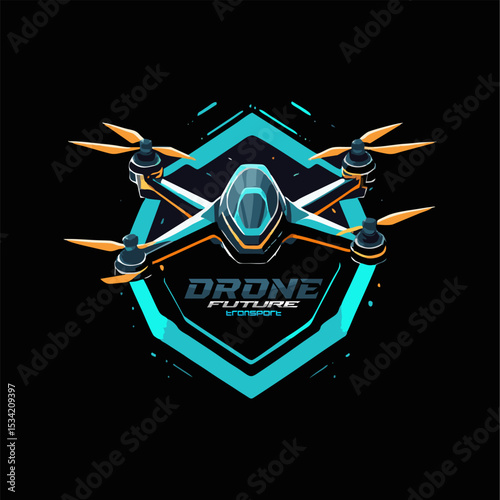 drone logo design template. Esports Logo, Transport logo