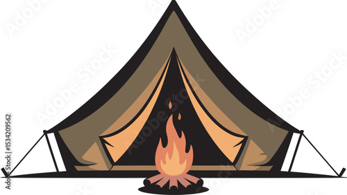 tourist tent on a mountain