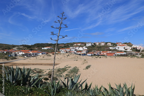 View of the beach at Monte Clerigo, Algarve, Portugal