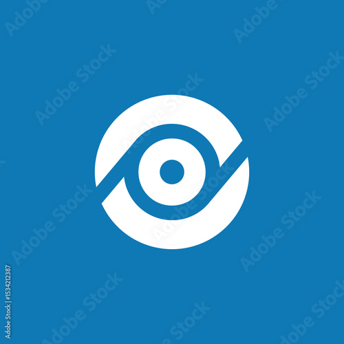 Circle Initial Letter O PD DP logo design vector template