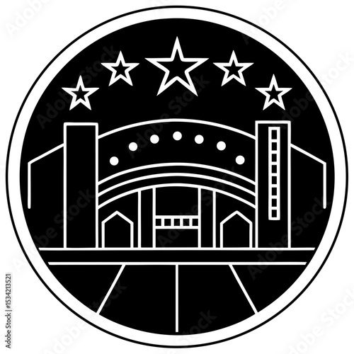 Broadway line art vector