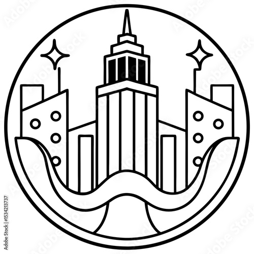 Broadway line art vector