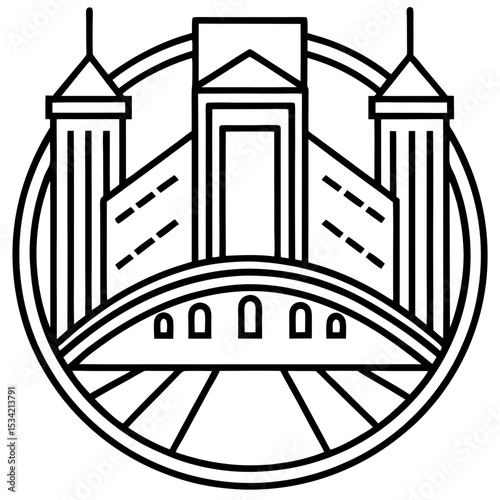 Broadway line art vector