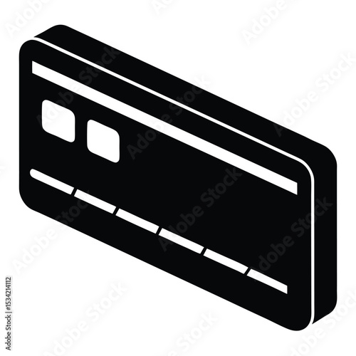 banker element isolated atm card on white background