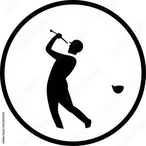 golf player silhouette