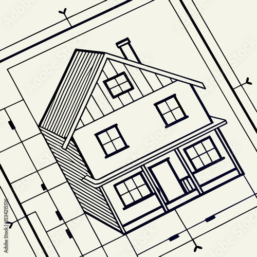 sketch of house
