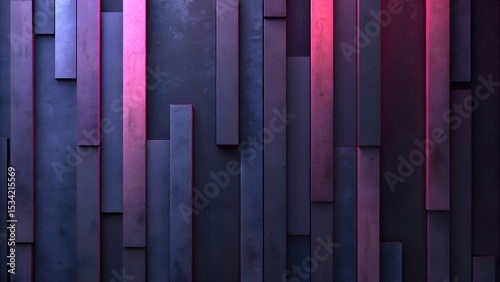 Abstract 3D Geometric Background in Purple and Blue Tones