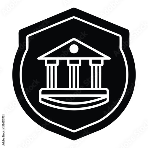 banker element isolated bank employee badge on white background