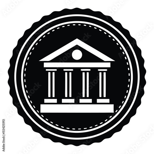 banker element isolated bank seal stamp on white background