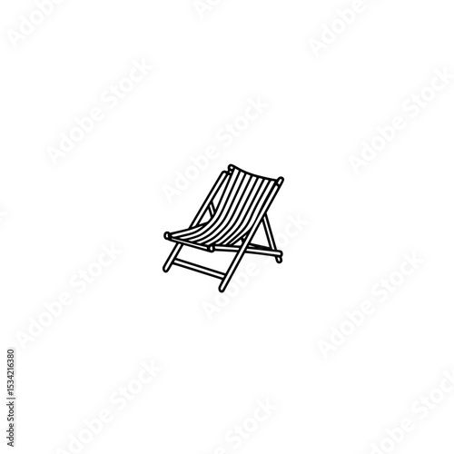 Beach chair icon representing relaxation vacation