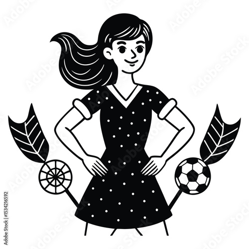 A Girl With Goals vector