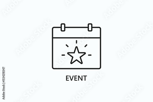 Event Icon Or Logo Isolated Illustration