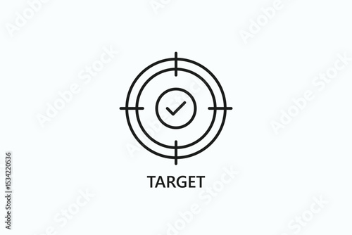 Target Icon Or Logo Isolated Illustration