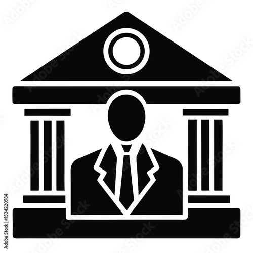 banker element isolated financial advisory document on white background